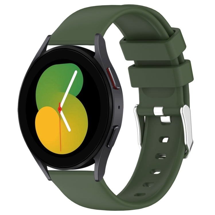 20mm Smooth Solid Color Silicone Watch Band, For Samsung Galaxy Watch 5  40mm, For Samsung Galaxy Watch 4 44mm