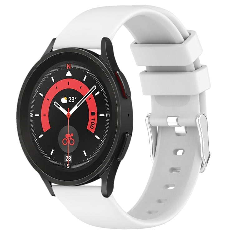 20mm Smooth Solid Color Silicone Watch Band, For Samsung Galaxy Watch 5  44mm, For Samsung Galaxy Watch 5 Pro  45mm