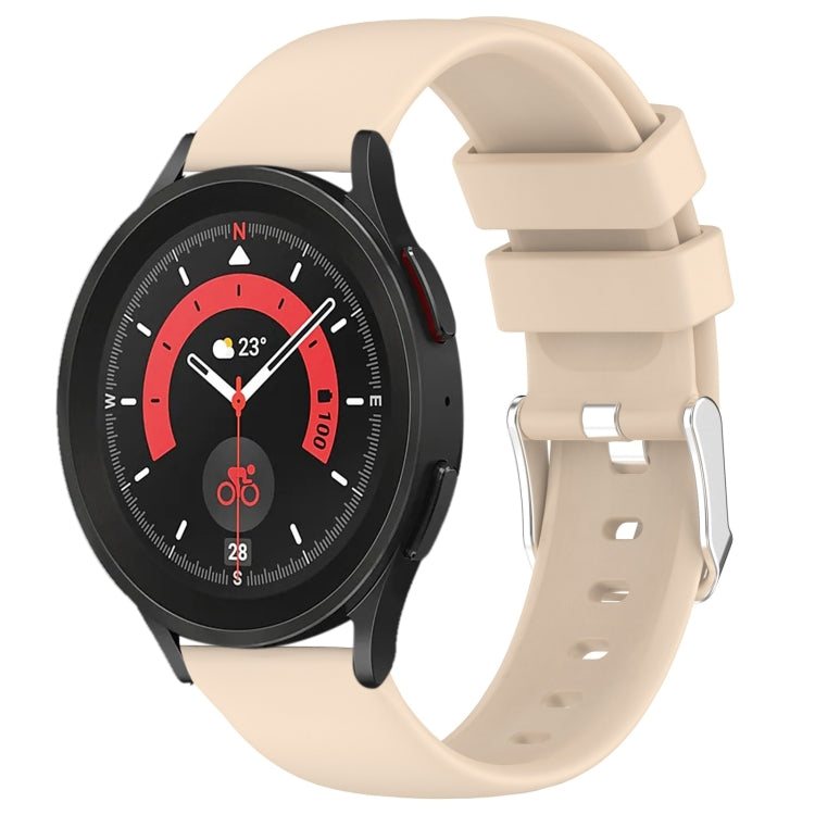 20mm Smooth Solid Color Silicone Watch Band, For Samsung Galaxy Watch 5  44mm, For Samsung Galaxy Watch 5 Pro  45mm