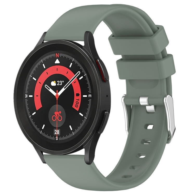 20mm Smooth Solid Color Silicone Watch Band, For Samsung Galaxy Watch 5  44mm, For Samsung Galaxy Watch 5 Pro  45mm