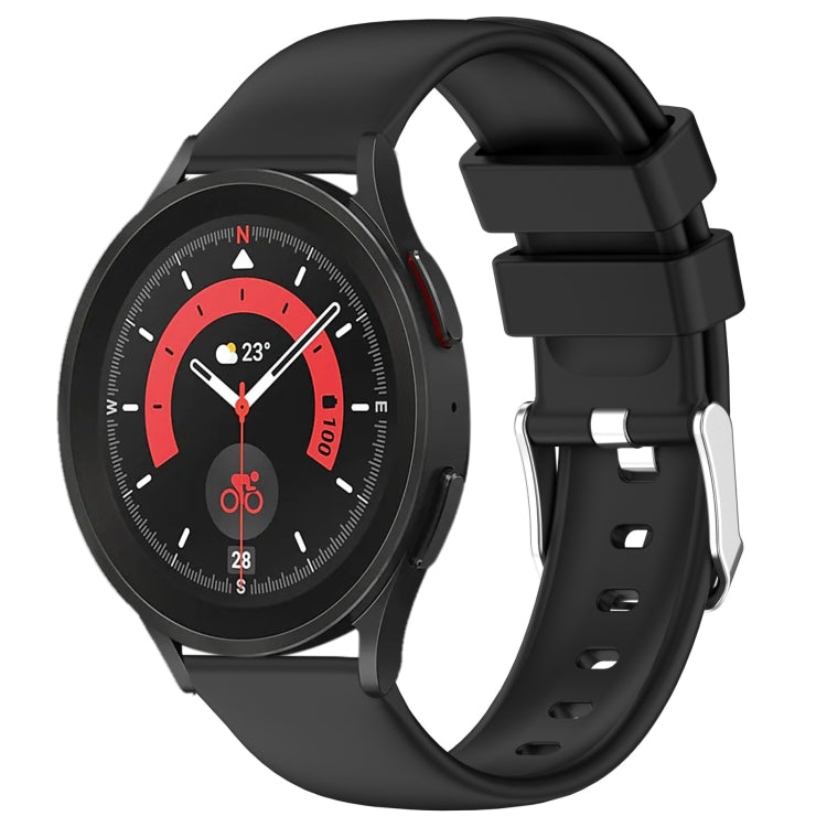 20mm Smooth Solid Color Silicone Watch Band, For Samsung Galaxy Watch 5  44mm, For Samsung Galaxy Watch 5 Pro  45mm
