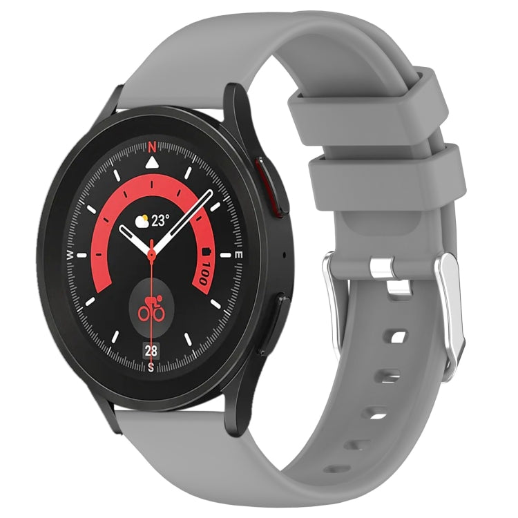 20mm Smooth Solid Color Silicone Watch Band, For Samsung Galaxy Watch 5  44mm, For Samsung Galaxy Watch 5 Pro  45mm