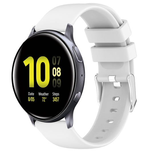 20mm Smooth Solid Color Silicone Watch Band, For Samsung Galaxy Watch Active 2 40mm, For Samsung Galaxy Watch 42mm