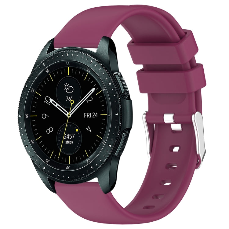 20mm Smooth Solid Color Silicone Watch Band, For Samsung Galaxy Watch Active 2 40mm, For Samsung Galaxy Watch 42mm