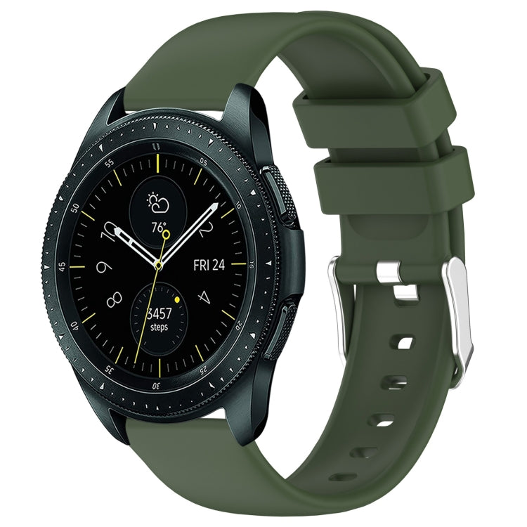 20mm Smooth Solid Color Silicone Watch Band, For Samsung Galaxy Watch Active 2 40mm, For Samsung Galaxy Watch 42mm