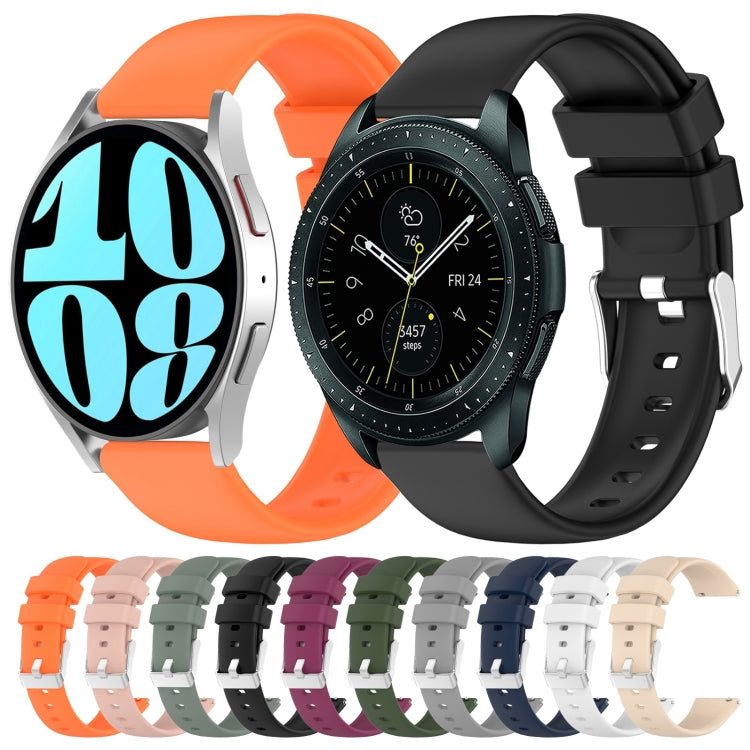 20mm Smooth Solid Color Silicone Watch Band, For Samsung Galaxy Watch 5  44mm, For Samsung Galaxy Watch 5 Pro  45mm