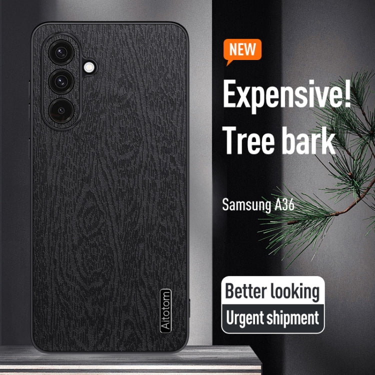 Tree Bark Leather Shockproof Phone Case, For Samsung Galaxy A26 5G, For Samsung Galaxy A36, For Samsung Galaxy A16 4G, For Samsung Galaxy A06 4G, For Samsung Galaxy S24 FE 5G, For Samsung Galaxy M55, For Samsung Galaxy A55, For Samsung Galaxy S23 FE 5G