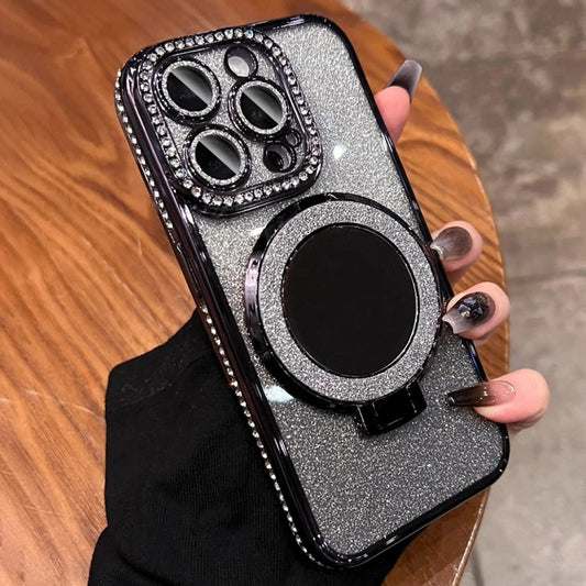Rhinestone Mirror Glitter MagSafe TPU Phone Case, For iPhone 15 Pro Max, For iPhone 15 Pro, For iPhone 15 Plus, For iPhone 15