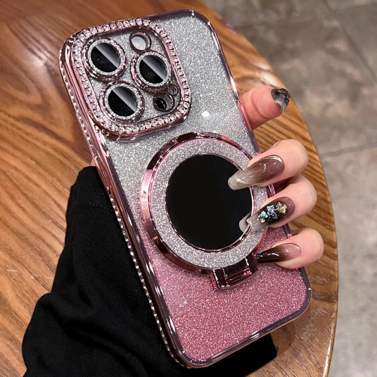 Rhinestone Mirror Glitter MagSafe TPU Phone Case, For iPhone 16 Pro Max, For iPhone 16 Pro, For iPhone 16 Plus, For iPhone 16, For iPhone 15 Pro Max