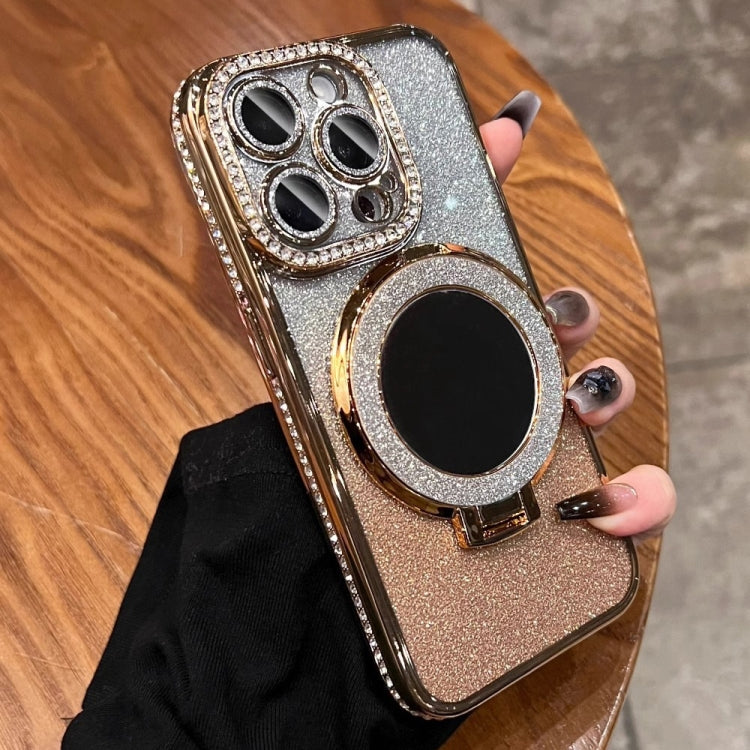 Rhinestone Mirror Glitter MagSafe TPU Phone Case, For iPhone 16 Pro Max, For iPhone 16 Pro, For iPhone 16 Plus, For iPhone 16, For iPhone 15 Pro Max