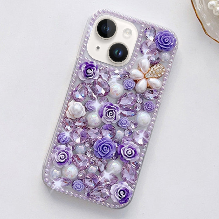 Rose Hand-set Diamond PC Phone Case, For iPhone 16 Pro Max, For iPhone 16 Pro, For iPhone 16 Plus, For iPhone 16, For iPhone 15 Pro Max, For iPhone 15 Pro, For iPhone 15 Plus, For iPhone 15, For iPhone 14 Plus, For iPhone 14, For iPhone 14 Pro