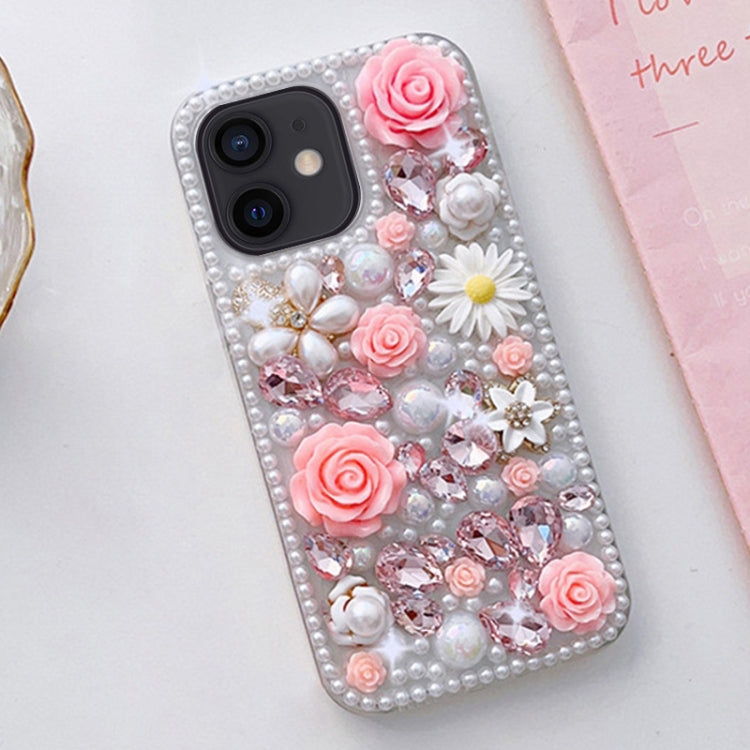 Rose Hand-set Diamond PC Phone Case, For iPhone 14 Pro Max, For iPhone 13 Pro Max, For iPhone 13 Pro, For iPhone 13, For iPhone 13 mini, For iPhone 12, For iPhone 12 Pro Max, For iPhone 12 Pro, For iPhone 12 mini, For iPhone 11 Pro Max, For iPhone 11��...