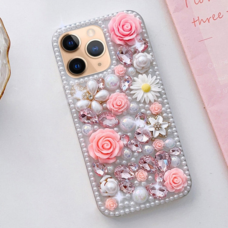 Rose Hand-set Diamond PC Phone Case, For iPhone 12, For iPhone 12 Pro Max, For iPhone 12 Pro, For iPhone 12 mini, For iPhone 11 Pro Max, For iPhone 11, For iPhone 11 Pro, For iPhone XR, For iPhone XS Max, For iPhone X / XS, For iPhone 7 Plus / 8 Plus