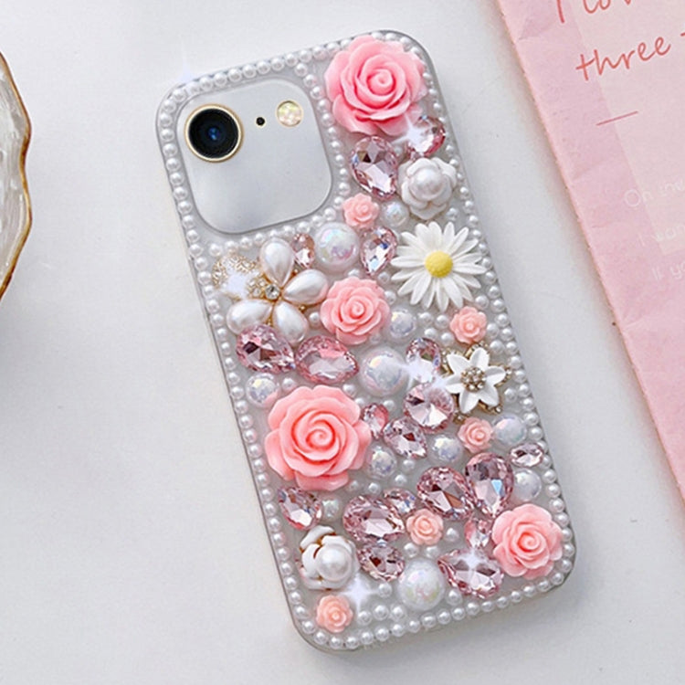 Rose Hand-set Diamond PC Phone Case, For iPhone 12, For iPhone 12 Pro Max, For iPhone 12 Pro, For iPhone 12 mini, For iPhone 11 Pro Max, For iPhone 11, For iPhone 11 Pro, For iPhone XR, For iPhone XS Max, For iPhone X / XS, For iPhone 7 Plus / 8 Plus