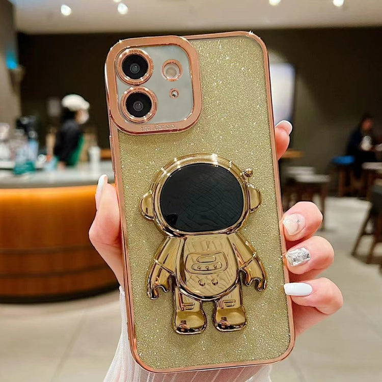 Glitter Electroplating Astronaut Holder Phone Case, For iPhone 12, For iPhone 12 Pro Max, For iPhone 12 Pro, For iPhone 11 Pro Max, For iPhone 11