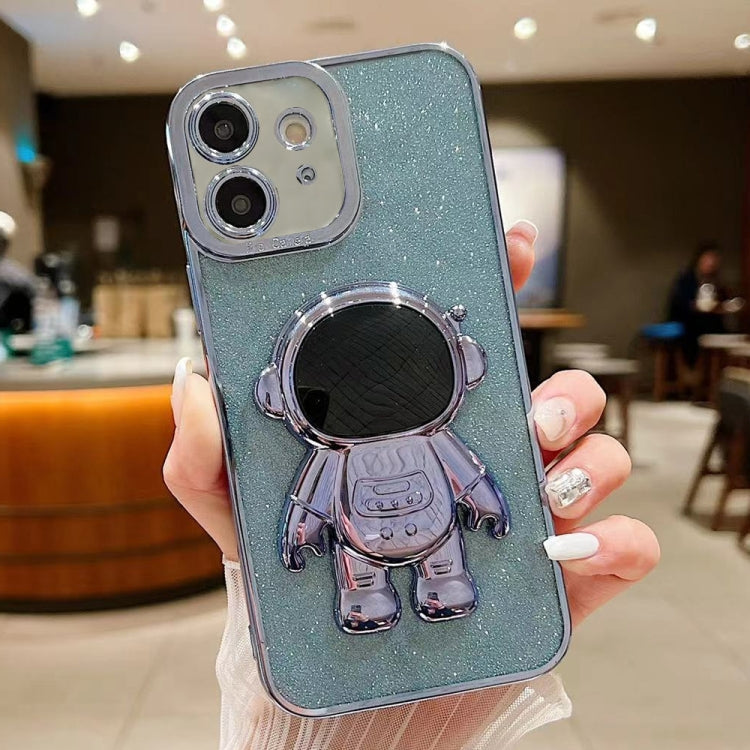 Glitter Electroplating Astronaut Holder Phone Case, For iPhone 12, For iPhone 12 Pro Max, For iPhone 12 Pro, For iPhone 11 Pro Max, For iPhone 11