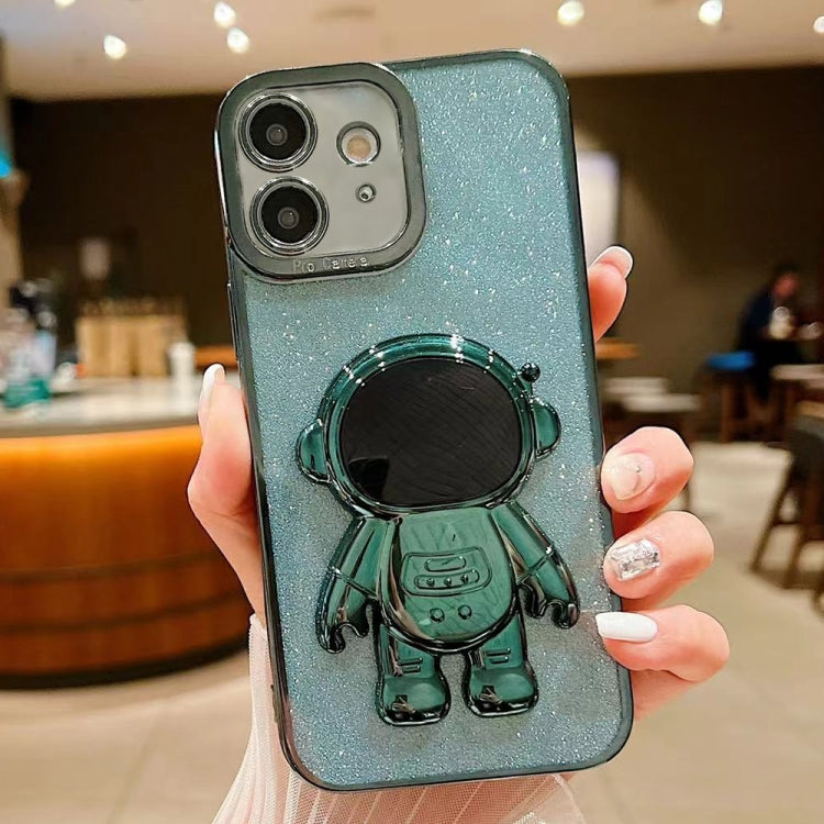 Glitter Electroplating Astronaut Holder Phone Case, For iPhone 12, For iPhone 12 Pro Max, For iPhone 12 Pro, For iPhone 11 Pro Max, For iPhone 11