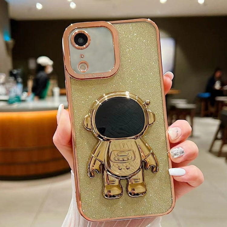 Glitter Electroplating Astronaut Holder Phone Case, For iPhone 11 Pro, For iPhone XR, For iPhone XS Max, For iPhone X / XS