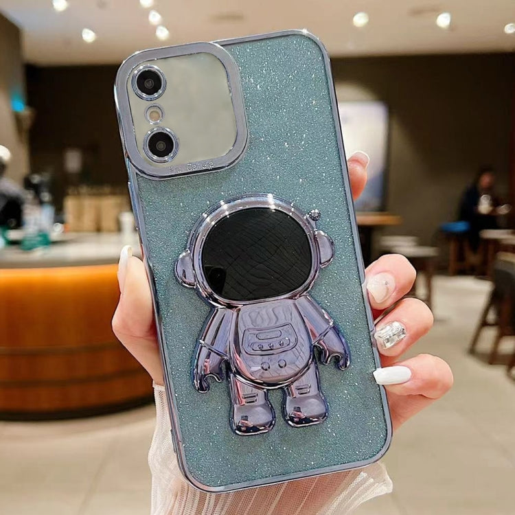 Glitter Electroplating Astronaut Holder Phone Case, For iPhone 11 Pro, For iPhone XR, For iPhone XS Max, For iPhone X / XS