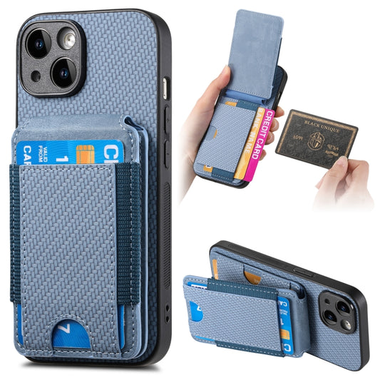 Carbon Fiber Vertical Flip Wallet Stand Phone Case, For iPhone 15 Plus, For iPhone 15, For iPhone 14 Plus, For iPhone 14, For iPhone 14 Pro, For iPhone 14 Pro Max