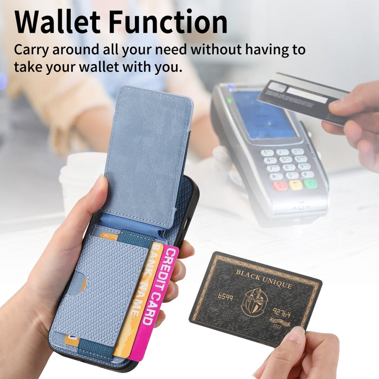 Carbon Fiber Vertical Flip Wallet Stand Phone Case, For iPhone 11 Pro Max, For iPhone 11, For iPhone 11 Pro, For iPhone XR, For iPhone XS Max, For iPhone 7 / 8 / SE 2022