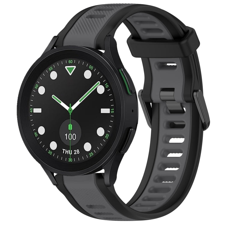 20mm Two Color Textured Silicone Watch Band, For Samsung Galaxy watch 5 Pro Golf Edition, For Samsung Galaxy watch 5 Golf Edition