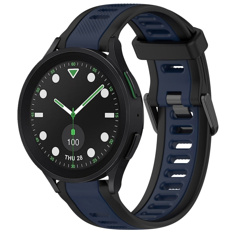 20mm Two Color Textured Silicone Watch Band, For Samsung Galaxy watch 5 Pro Golf Edition, For Samsung Galaxy watch 5 Golf Edition