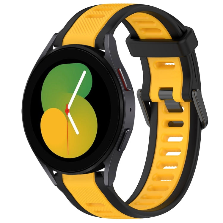 20mm Two Color Textured Silicone Watch Band, For Samsung Galaxy Watch 5  44mm, For Samsung Galaxy Watch 5 Pro  45mm