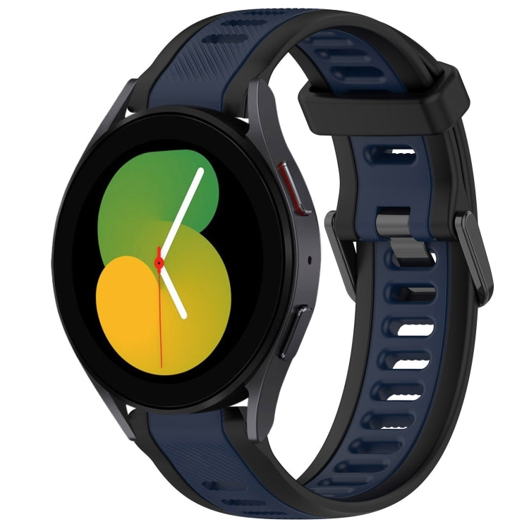 20mm Two Color Textured Silicone Watch Band, For Samsung Galaxy Watch 5  40mm, For Samsung Galaxy Watch 4 44mm
