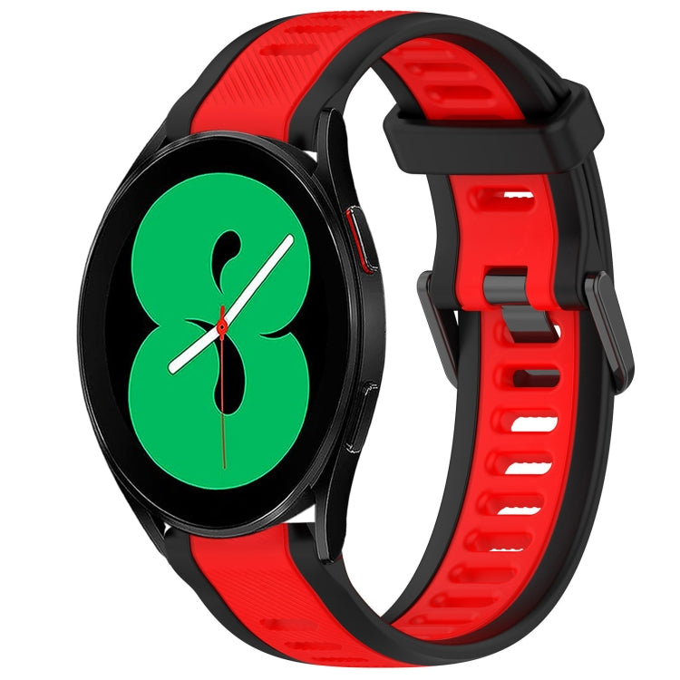 20mm Two Color Textured Silicone Watch Band, For Samsung Galaxy Watch 5  40mm, For Samsung Galaxy Watch 4 44mm
