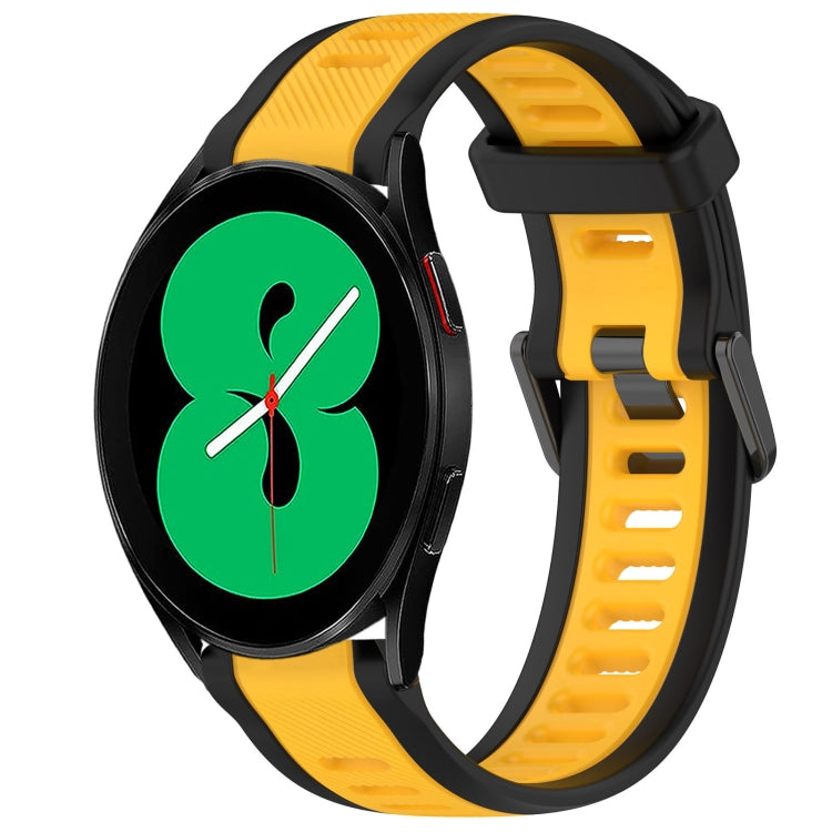 20mm Two Color Textured Silicone Watch Band, For Samsung Galaxy Watch 5  40mm, For Samsung Galaxy Watch 4 44mm