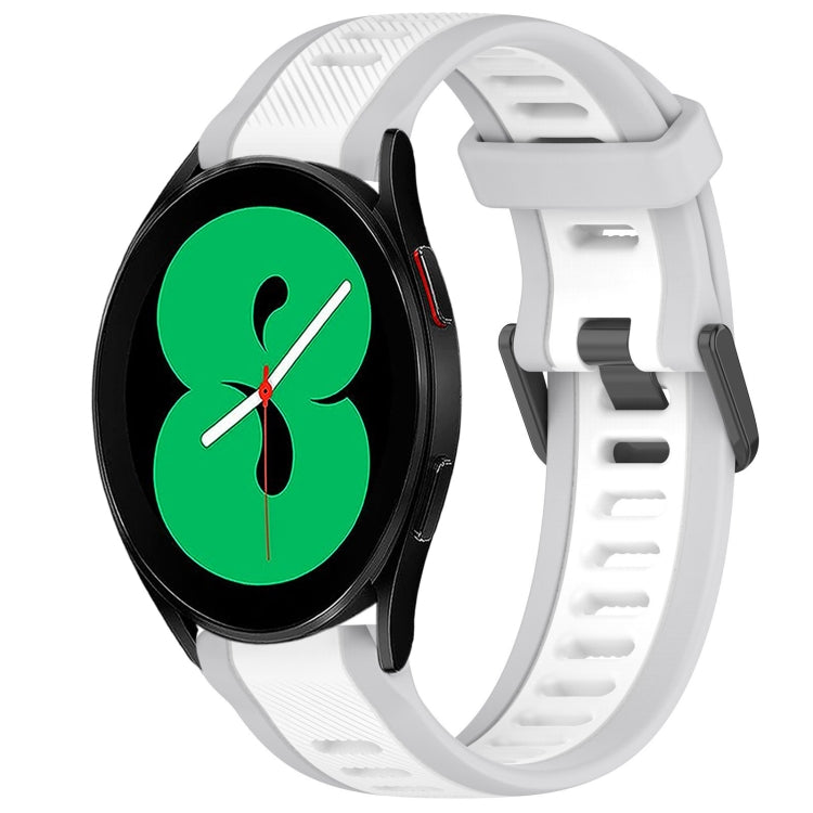 20mm Two Color Textured Silicone Watch Band, For Samsung Galaxy Watch 5  40mm, For Samsung Galaxy Watch 4 44mm