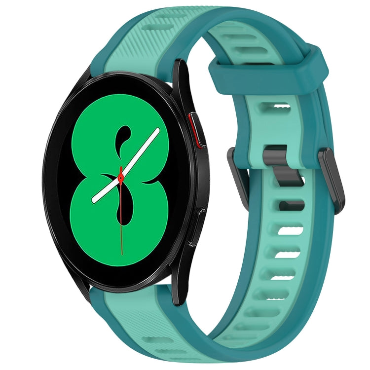 20mm Two Color Textured Silicone Watch Band, For Samsung Galaxy Watch 5  40mm, For Samsung Galaxy Watch 4 44mm