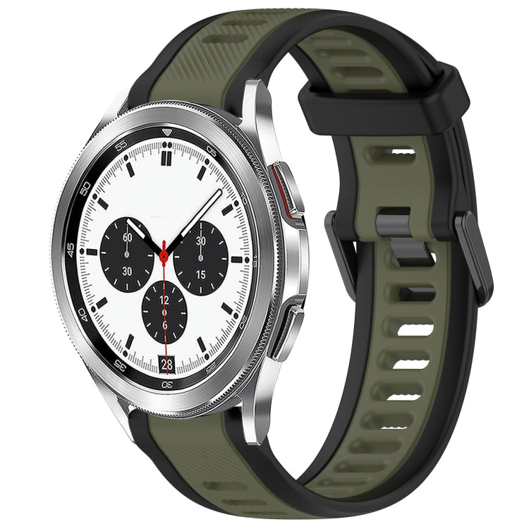 20mm Two Color Textured Silicone Watch Band, For Samsung  Galaxy Watch 4 Classic 42mm, For Samsung Galaxy Watch Active 2 44mm