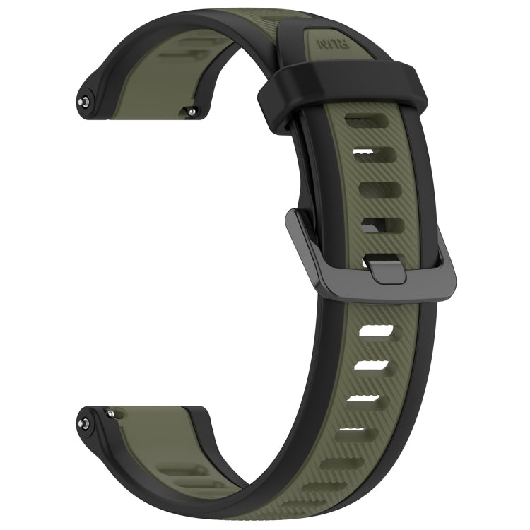 20mm Two Color Textured Silicone Watch Band, For Samsung  Galaxy Watch 4 Classic 42mm, For Samsung Galaxy Watch Active 2 44mm