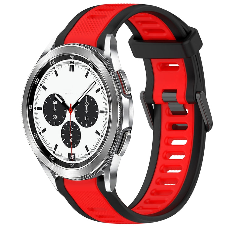 20mm Two Color Textured Silicone Watch Band, For Samsung  Galaxy Watch 4 Classic 42mm, For Samsung Galaxy Watch Active 2 44mm