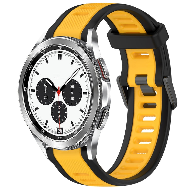 20mm Two Color Textured Silicone Watch Band, For Samsung  Galaxy Watch 4 Classic 42mm, For Samsung Galaxy Watch Active 2 44mm