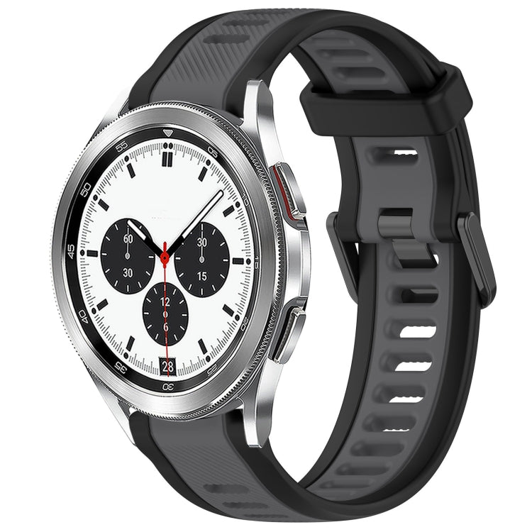 20mm Two Color Textured Silicone Watch Band, For Samsung  Galaxy Watch 4 Classic 42mm, For Samsung Galaxy Watch Active 2 44mm