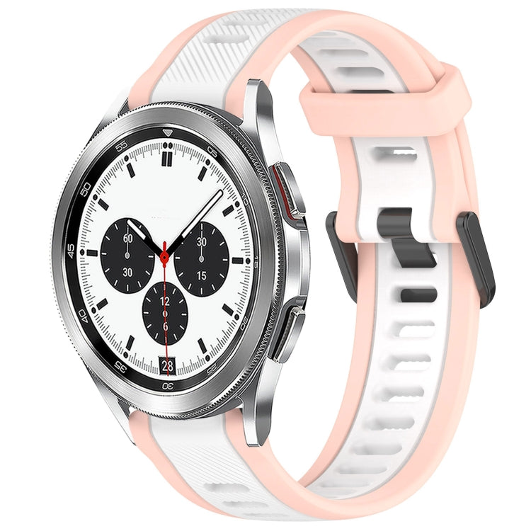 20mm Two Color Textured Silicone Watch Band, For Samsung  Galaxy Watch 4 Classic 42mm, For Samsung Galaxy Watch Active 2 44mm