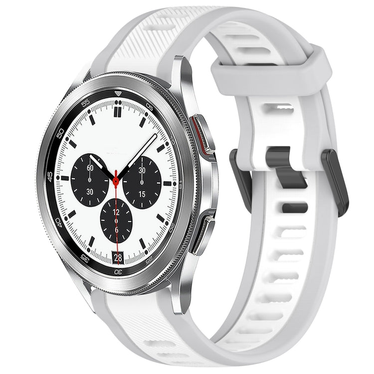 20mm Two Color Textured Silicone Watch Band, For Samsung  Galaxy Watch 4 Classic 42mm, For Samsung Galaxy Watch Active 2 44mm