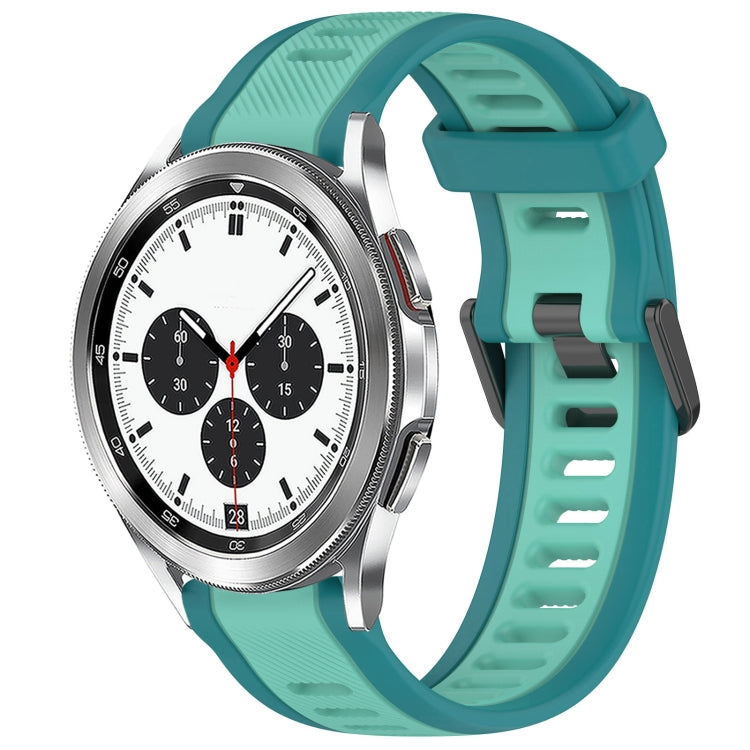 20mm Two Color Textured Silicone Watch Band, For Samsung  Galaxy Watch 4 Classic 42mm, For Samsung Galaxy Watch Active 2 44mm