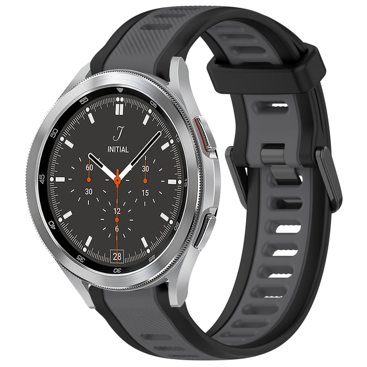 20mm Two Color Textured Silicone Watch Band, For Samsung Galaxy Watch 4 40mm, For Samsung  Galaxy Watch 4 Classic 46mm