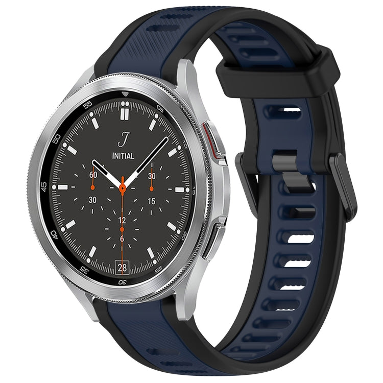 20mm Two Color Textured Silicone Watch Band, For Samsung Galaxy Watch 4 40mm, For Samsung  Galaxy Watch 4 Classic 46mm