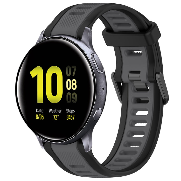 20mm Two Color Textured Silicone Watch Band, For Samsung  Galaxy Watch 4 Classic 42mm, For Samsung Galaxy Watch Active 2 44mm