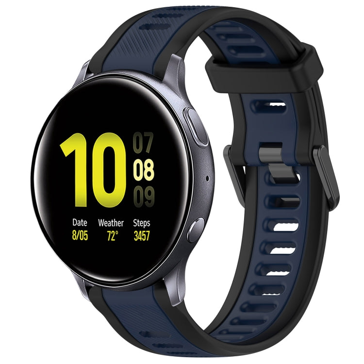 20mm Two Color Textured Silicone Watch Band, For Samsung  Galaxy Watch 4 Classic 42mm, For Samsung Galaxy Watch Active 2 44mm