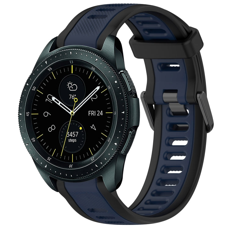20mm Two Color Textured Silicone Watch Band, For Samsung Galaxy Watch Active 2 40mm, For Samsung Galaxy Watch 42mm