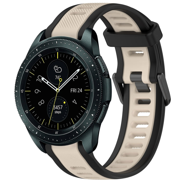 20mm Two Color Textured Silicone Watch Band, For Samsung Galaxy Watch Active 2 40mm, For Samsung Galaxy Watch 42mm