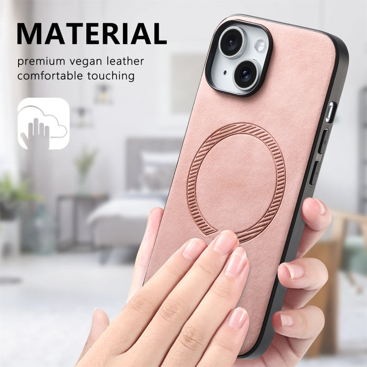 Solid Color Retro Magsafe PU Back Cover Phone Case, For iPhone 15 Pro Max, For iPhone 15 Pro, For iPhone 15 Plus, For iPhone 15