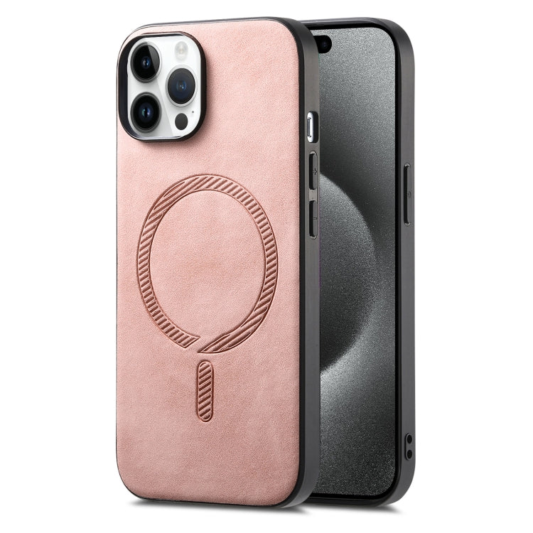 Solid Color Retro Magsafe PU Back Cover Phone Case, For iPhone 15 Pro Max, For iPhone 15 Pro, For iPhone 15 Plus, For iPhone 15