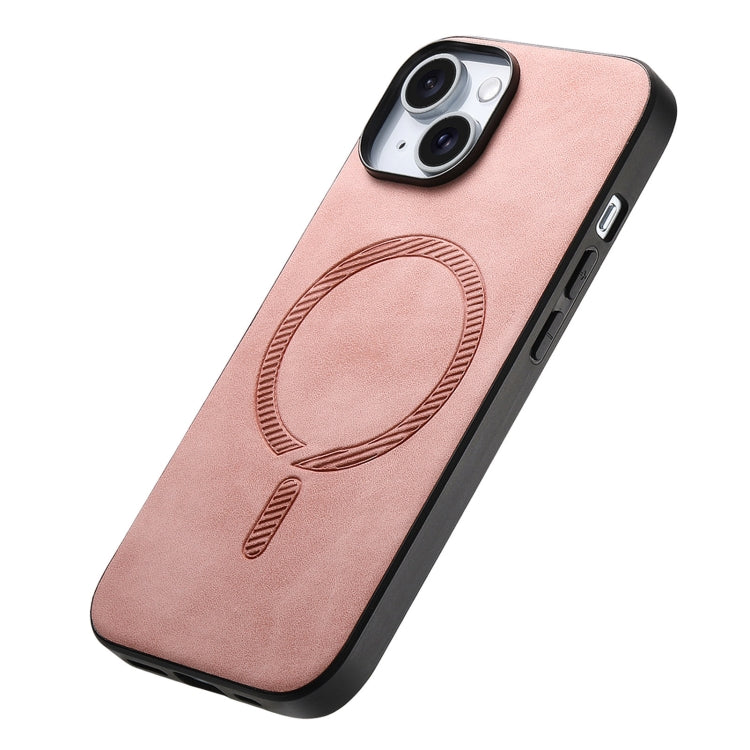 Solid Color Retro Magsafe PU Back Cover Phone Case